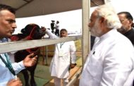 Director, CIRB showing champion buffalo bull to Hon'ble PM Shri Narendra Modi Ji during 'Krishi Unnati Mela'