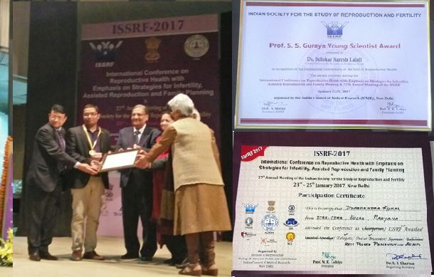 ICAR-CIRB Scientists Awarded during ISSRE-2017 at ICMR-Delhi